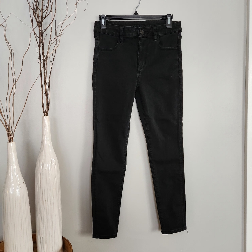 American Eagle Next Level Stretch Jeans, Black Size 8 Short